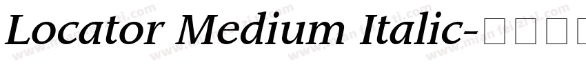 Locator Medium Italic字体转换